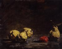 Theodule-Augustin Ribot - Still Life with Pears and a Quince